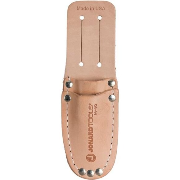 Jonard Tools H-40 Compact Leather Two Pocket Tool Pouch, Beige - Picture 2 of 2